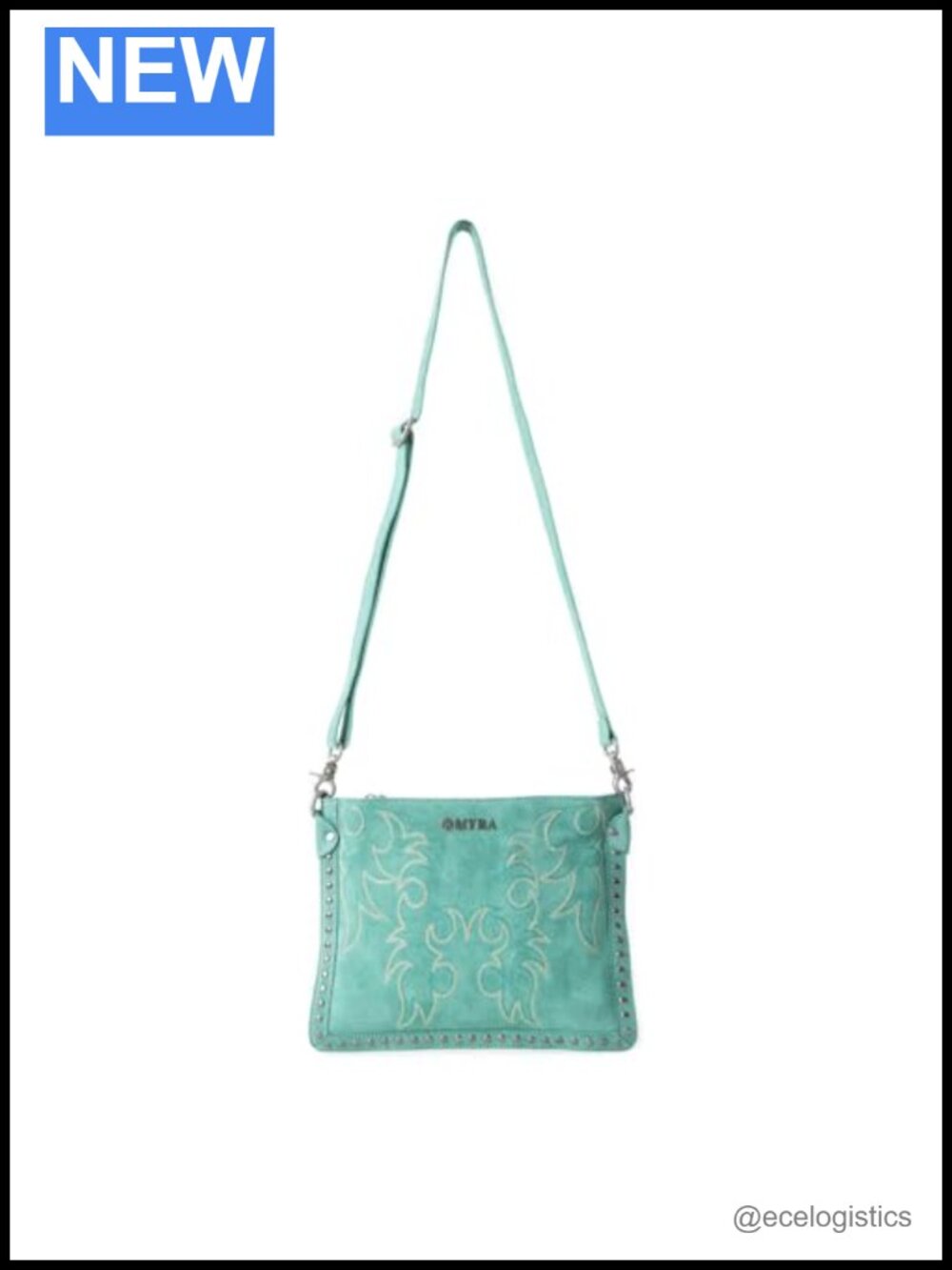 Western Crossbody Bag for Women - Leather Embroidered Shoulder Purse